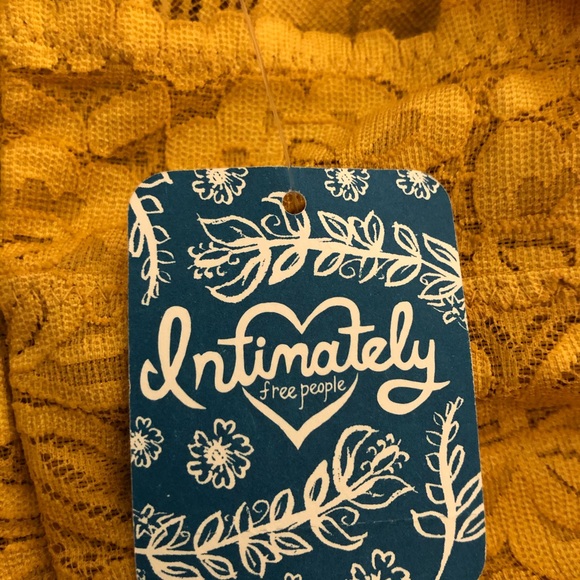 Free People Golden Rod Lace Racerback Bralette Bra - Picture 7 of 8